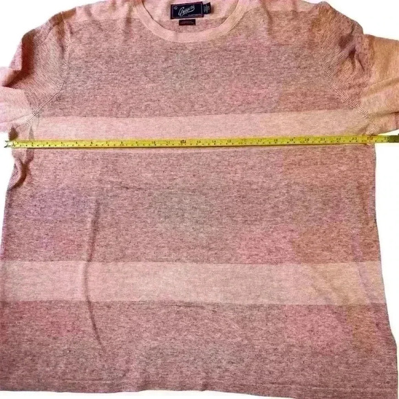 Vtg GRAYERS Clothiers Sweater Mens red and pink linen blend sweater size large - Picture 3 of 4